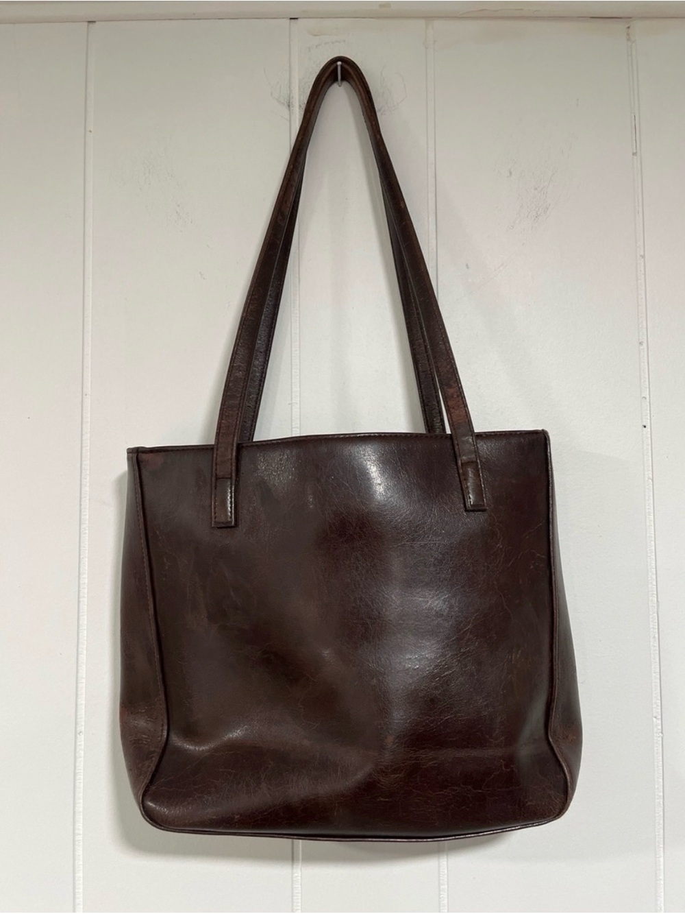 Vintage Liz Claiborne Brown Leather Shoulder Bag Genuine Leather Purse 90’s y2k - Picture 10 of 10